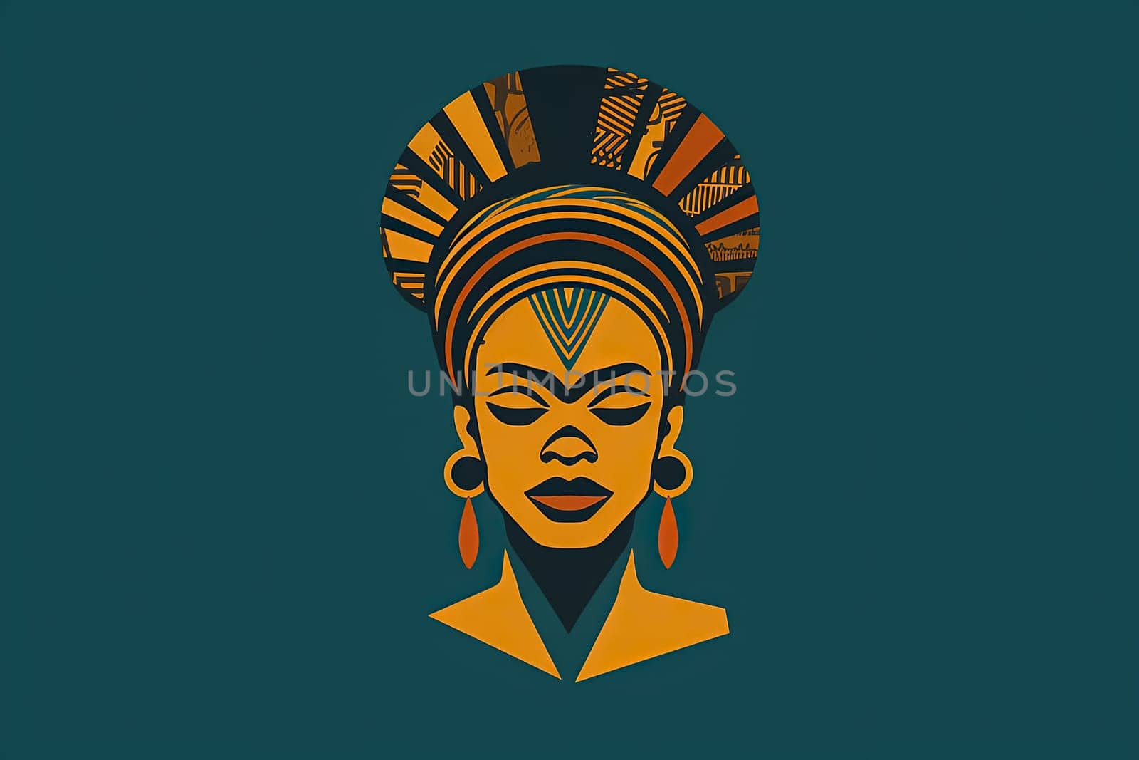 an iconic African woman logo by Alla_Morozova93
