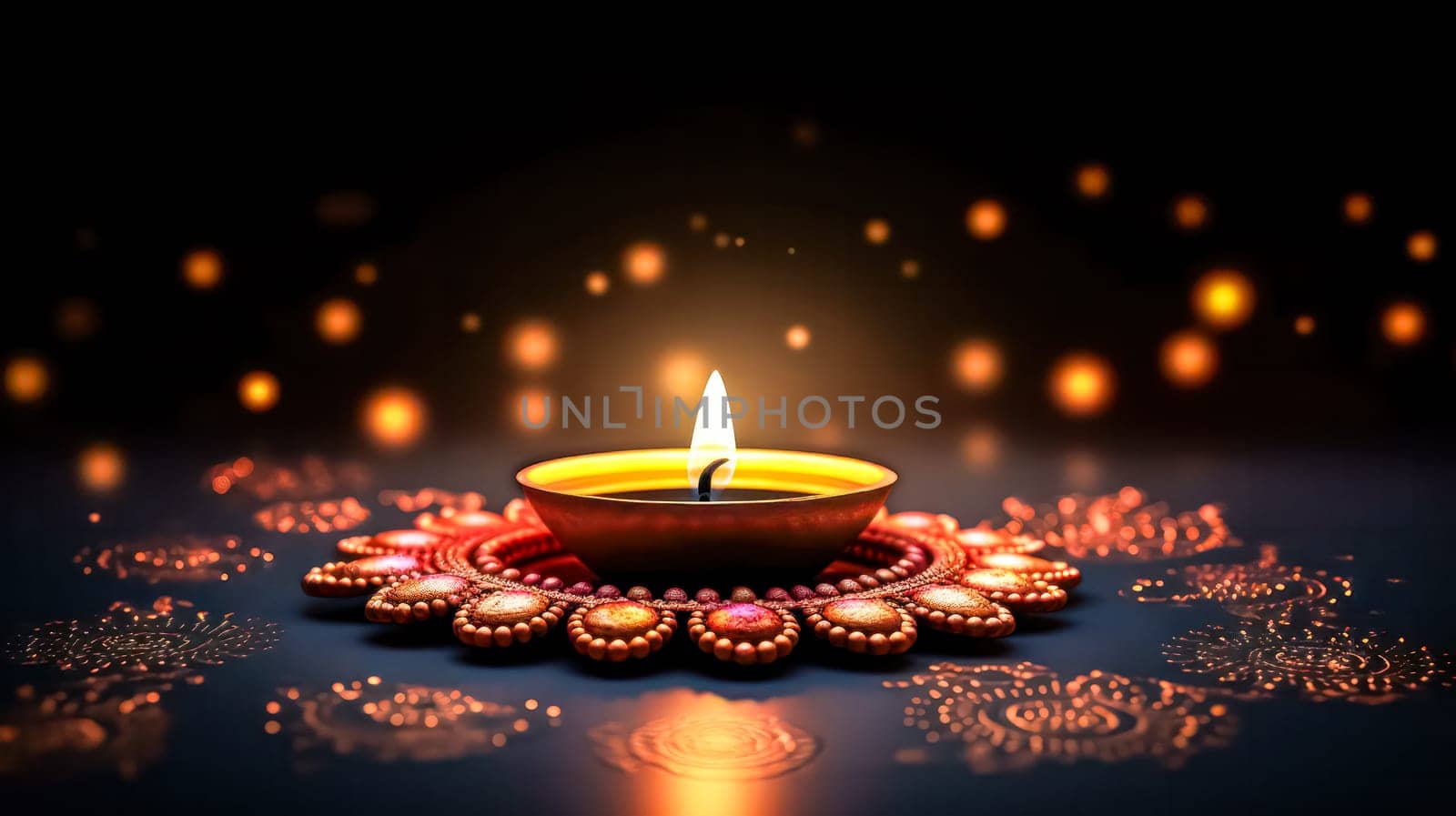 Illuminate your Diwali celebration with the warm glow of traditional diya lamps, symbolizing the triumph of light over darkness and spreading joy and hope.