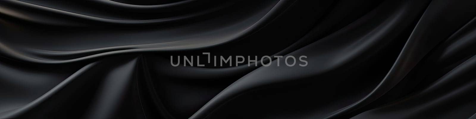 Abstract background luxury black cloth or liquid wave or wavy fold of grunge silk texture satin velvet as banner by Kadula