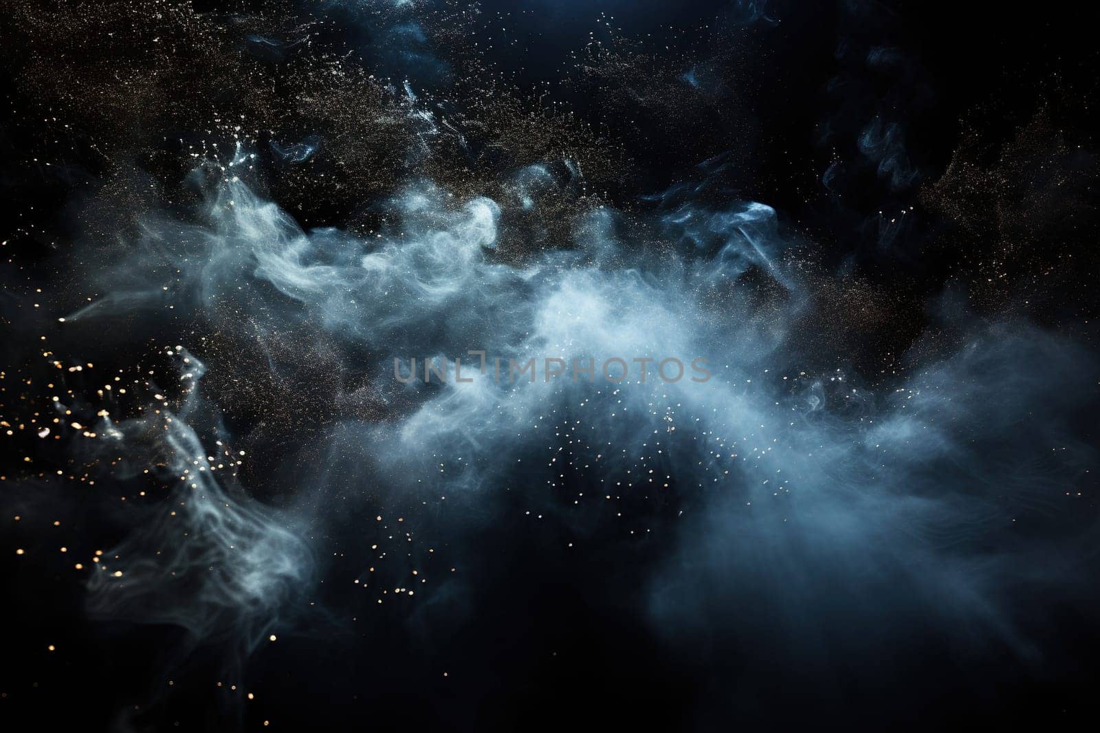 Abstract design of cloud dust on a dark background.