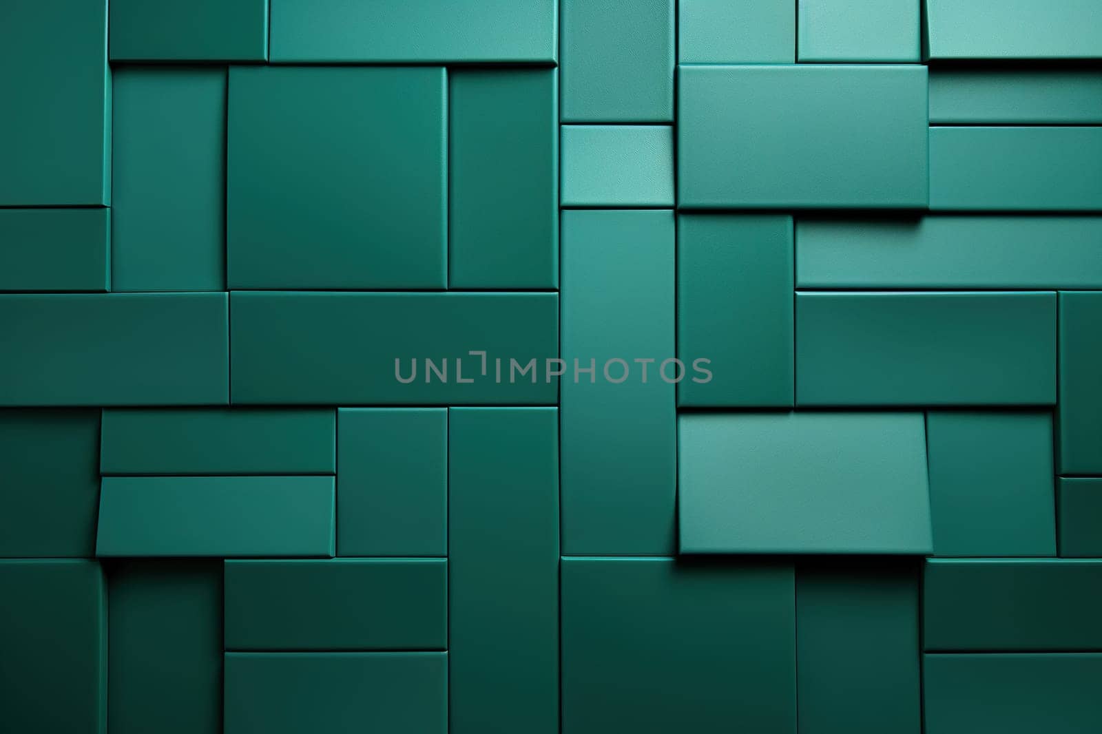 Abstract stylish green, turquoise geometric background. Generated by artificial intelligence by Vovmar