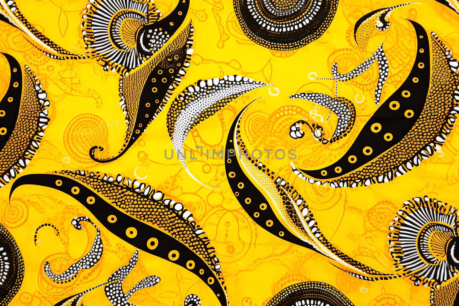 Seamless African motif ethnic traditional pattern in beautiful yellow and blue colors. Perfect for fashion design, textiles, and decorative elements.