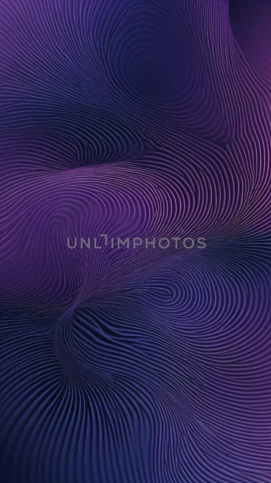 A gradient wallpaper with Guilloche shapes using navy and purple gradient colors. Generative AI.