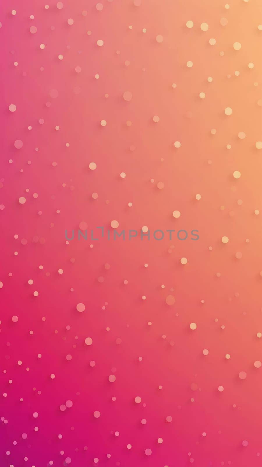 A gradient wallpaper with Dotted shapes using fuchsia and bisque gradient colors. Generative AI.
