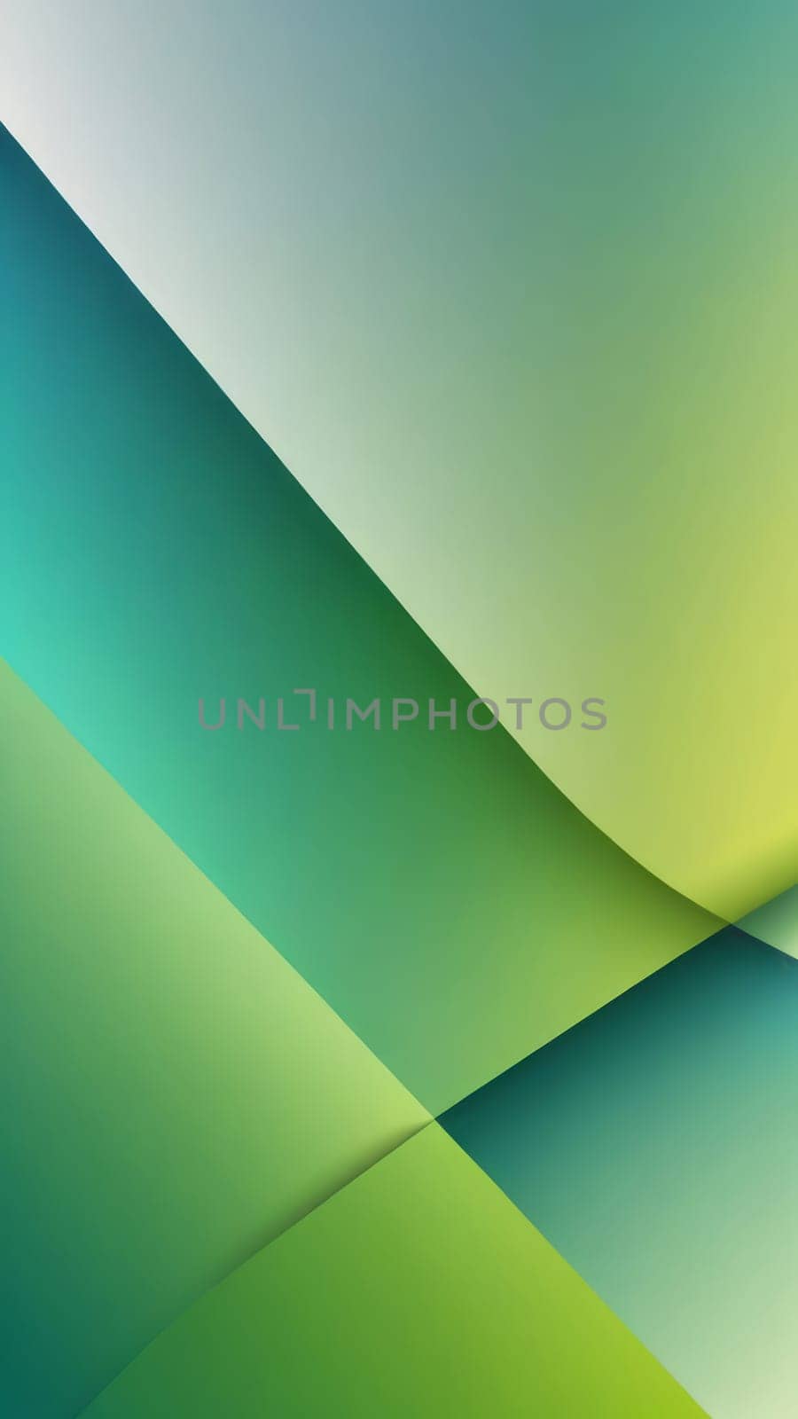 A gradient wallpaper with Multilobed shapes using silver and springgreen gradient colors. Generative AI.