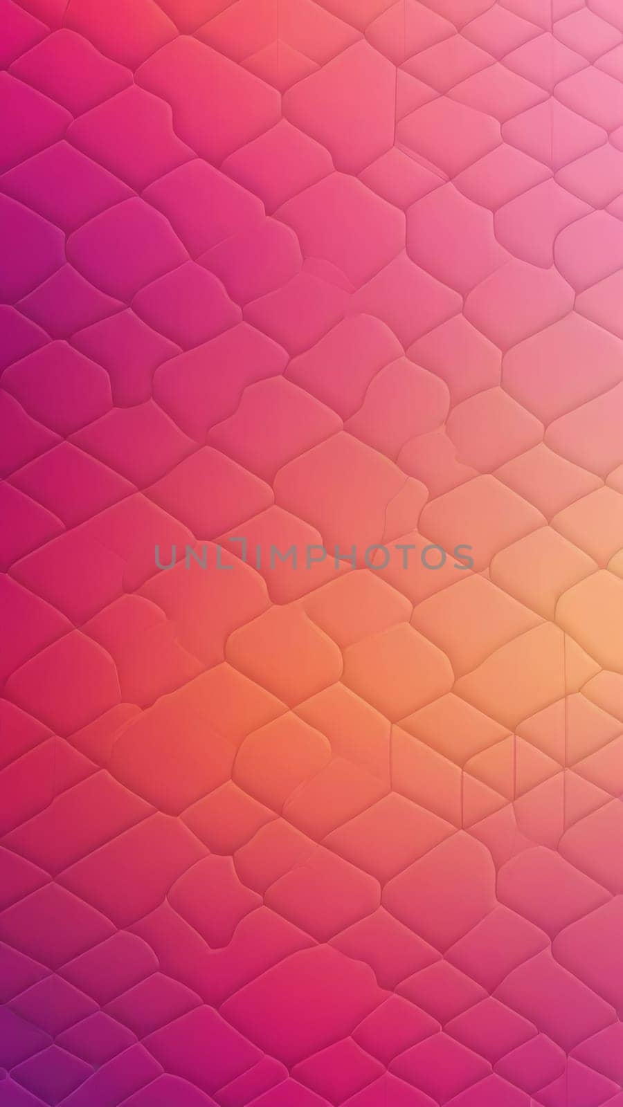 A gradient wallpaper with Quatrefoil shapes using fuchsia and peachpuff gradient colors. Generative AI.