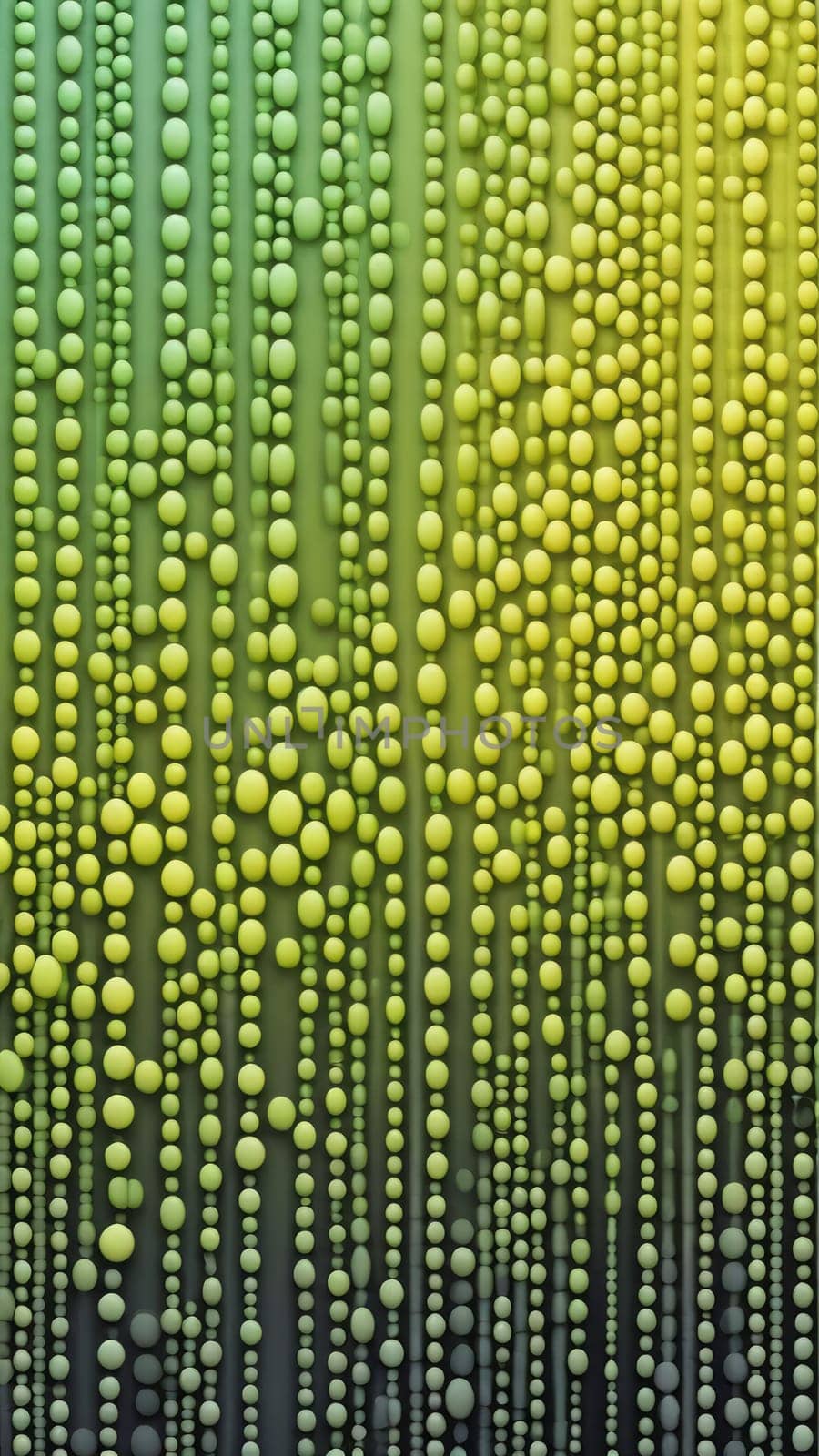 A gradient wallpaper with Beaded shapes using gray and yellowgreen gradient colors. Generative AI.