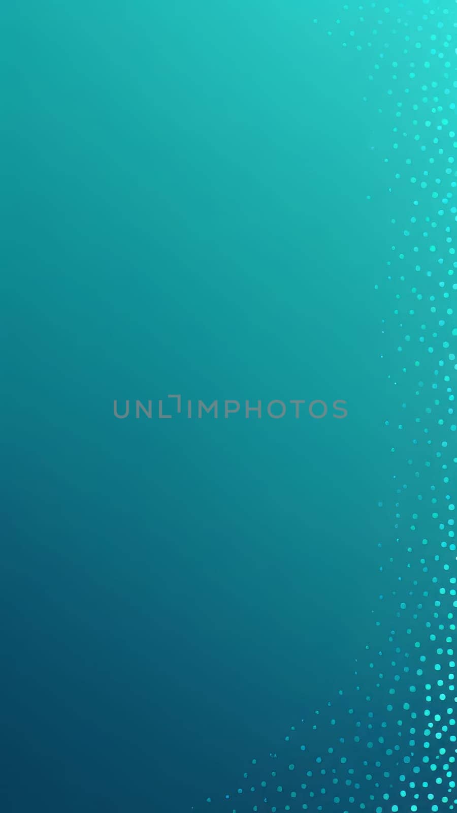 A gradient wallpaper with Dotted shapes using teal and mediumturquoise gradient colors. Generative AI.