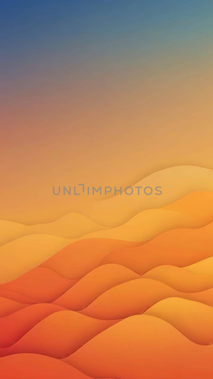 A gradient wallpaper with Fluted shapes using orange and snow gradient colors. Generative AI.