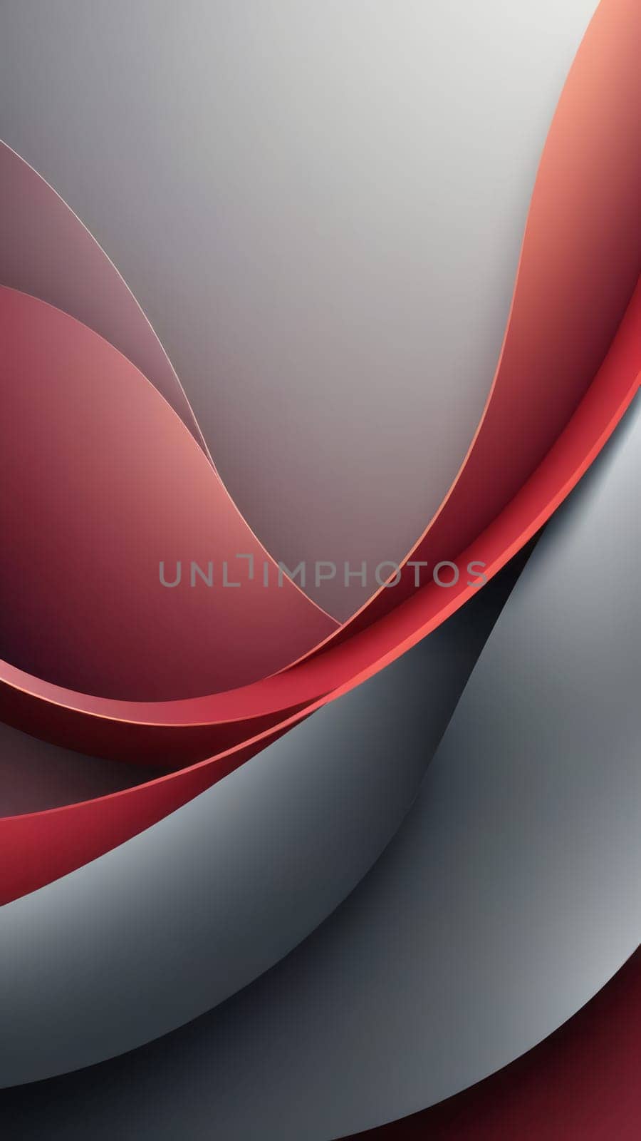 A gradient wallpaper with Arc shapes using gray and darkred gradient colors. Generative AI.