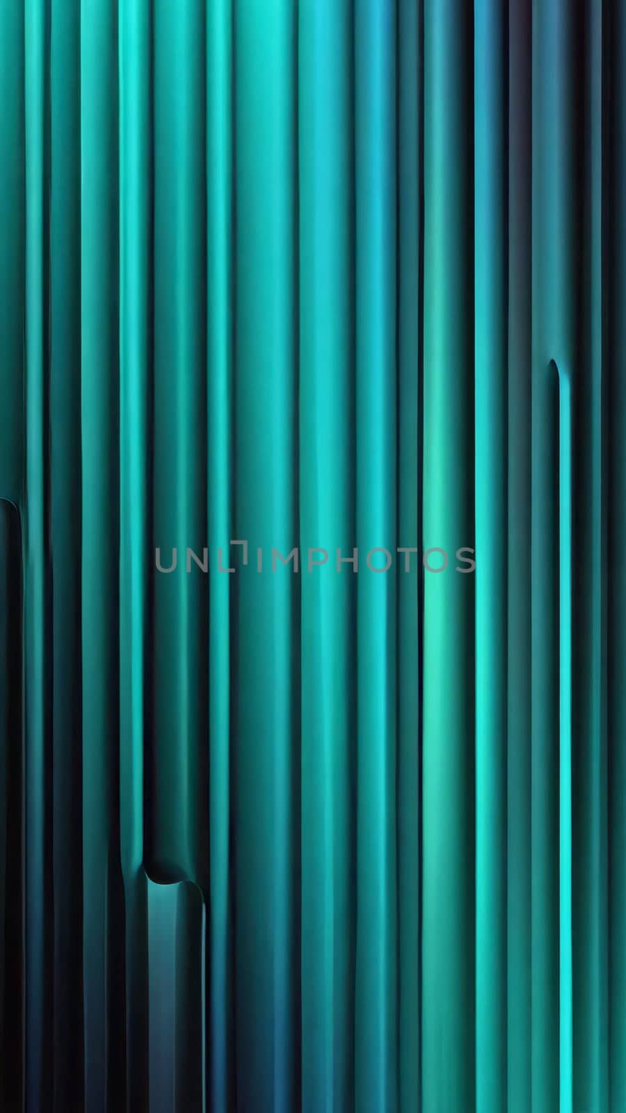 A gradient wallpaper with Cylindrical shapes using black and paleturquoise gradient colors. Generative AI.