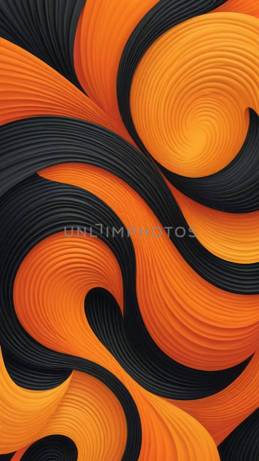 Background from Swirled shapes and orange by nkotlyar