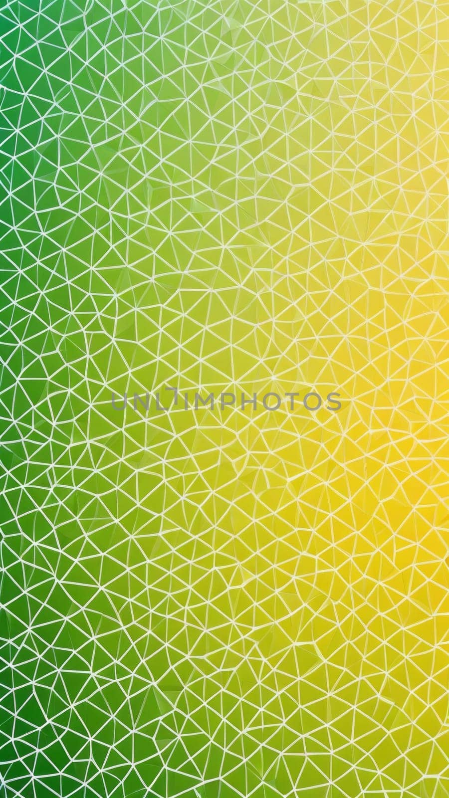 A gradient wallpaper with Mosaic shapes using white and yellowgreen gradient colors. Generative AI.