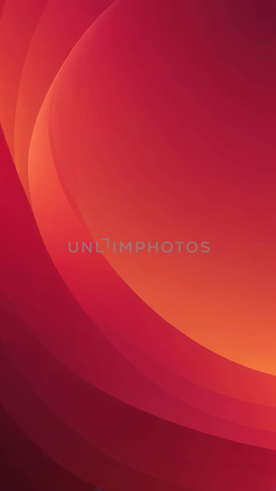 A gradient wallpaper with Parabolic shapes using maroon and crimson gradient colors. Generative AI.