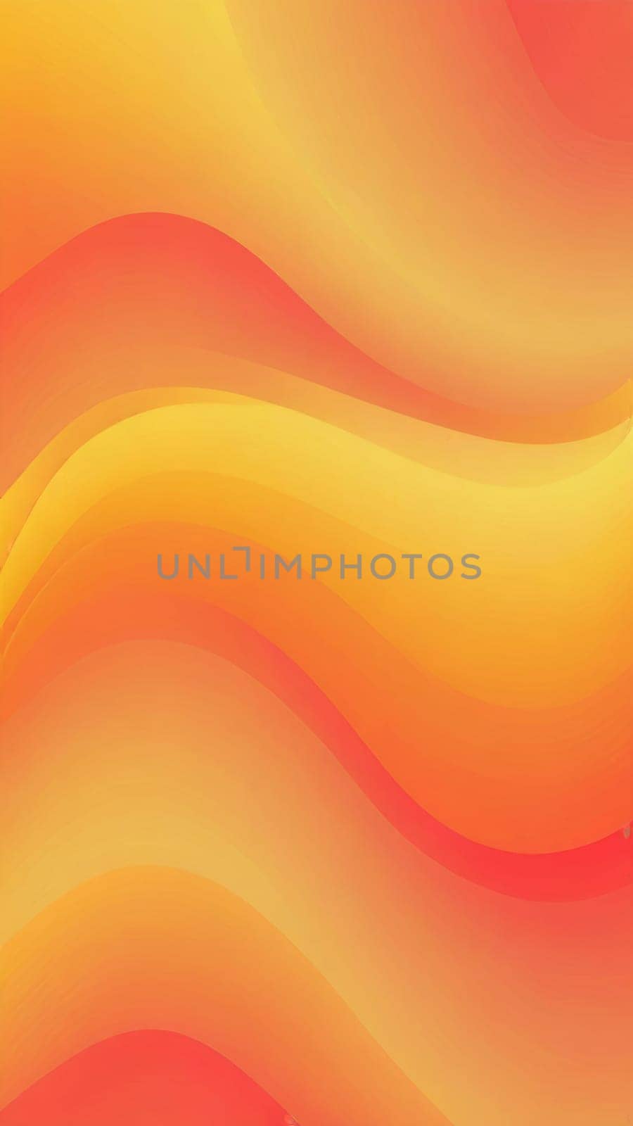 A gradient wallpaper with Freeform shapes using yellow and salmon gradient colors. Generative AI.