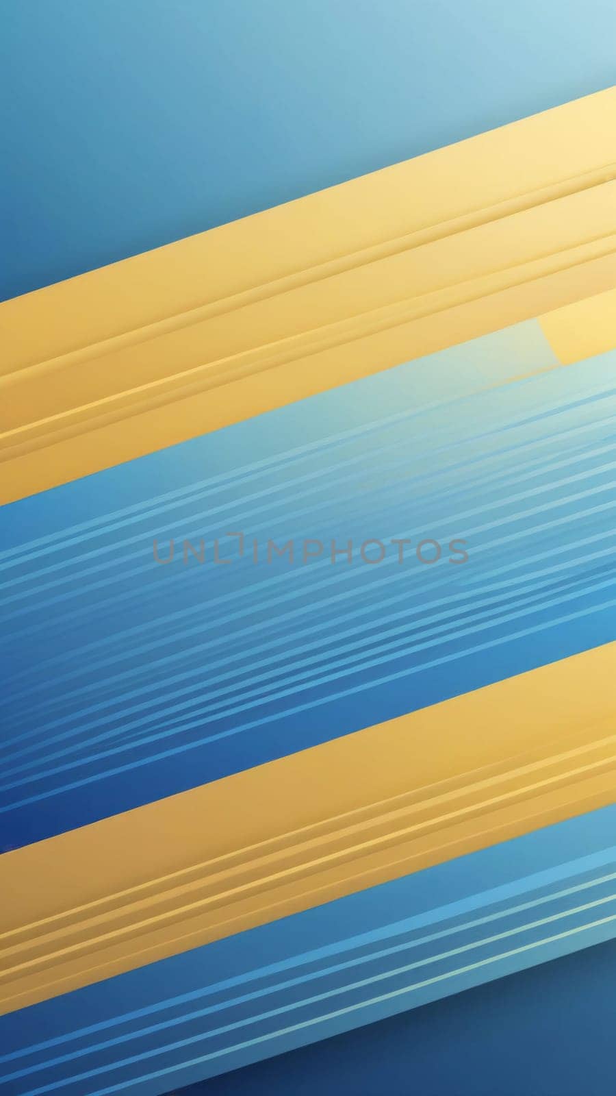 A gradient wallpaper with Striped shapes using blue and cornsilk gradient colors. Generative AI.