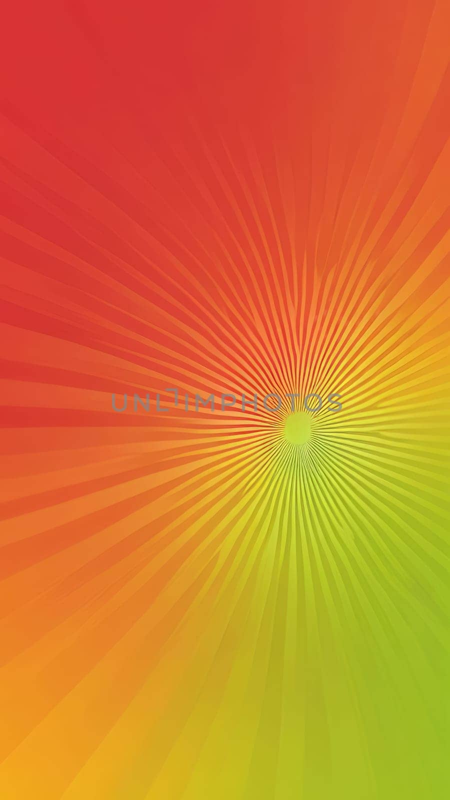 A gradient wallpaper with Radial shapes using lime and indianred gradient colors. Generative AI.