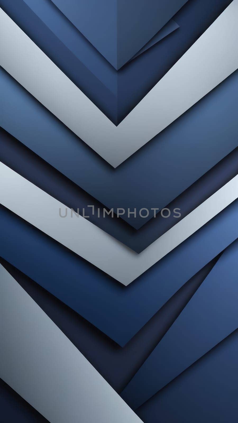 A gradient wallpaper with Layered shapes using navy and darkslategrey gradient colors. Generative AI.