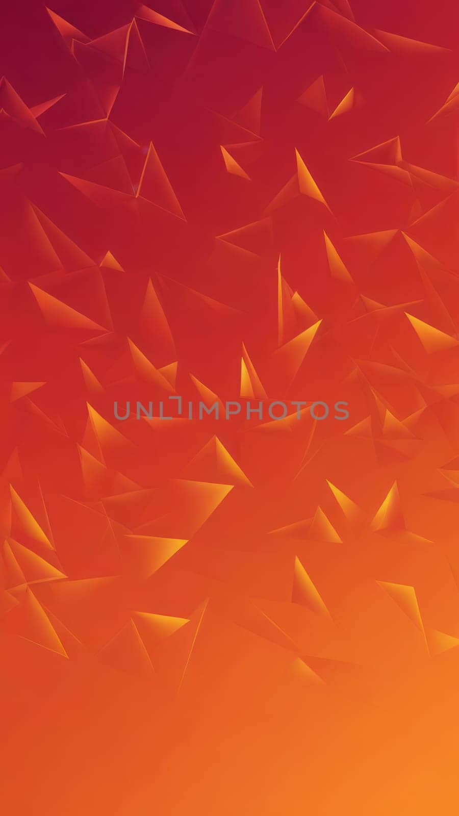 A gradient wallpaper with Spiked shapes using orange and darkred gradient colors. Generative AI.