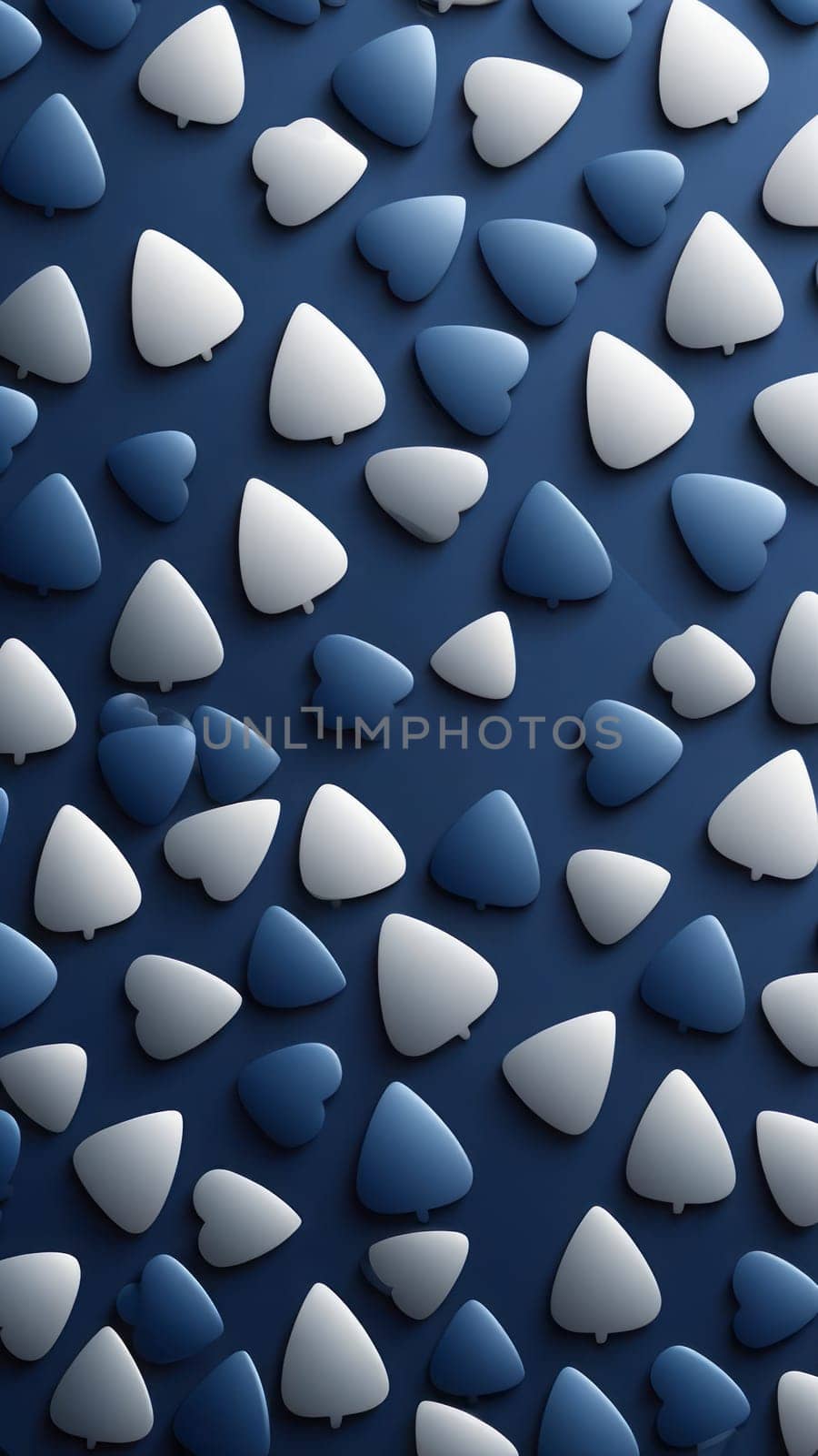 A gradient wallpaper with Plectrum shapes using navy and dimgray gradient colors. Generative AI.