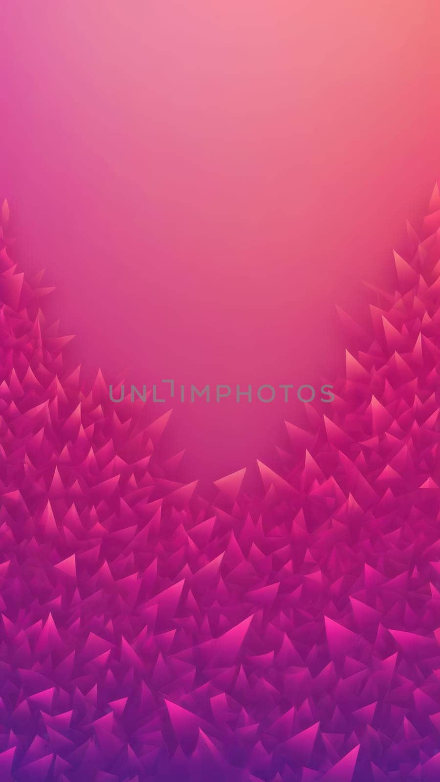 A gradient wallpaper with Spiked shapes using fuchsia and mistyrose gradient colors. Generative AI.