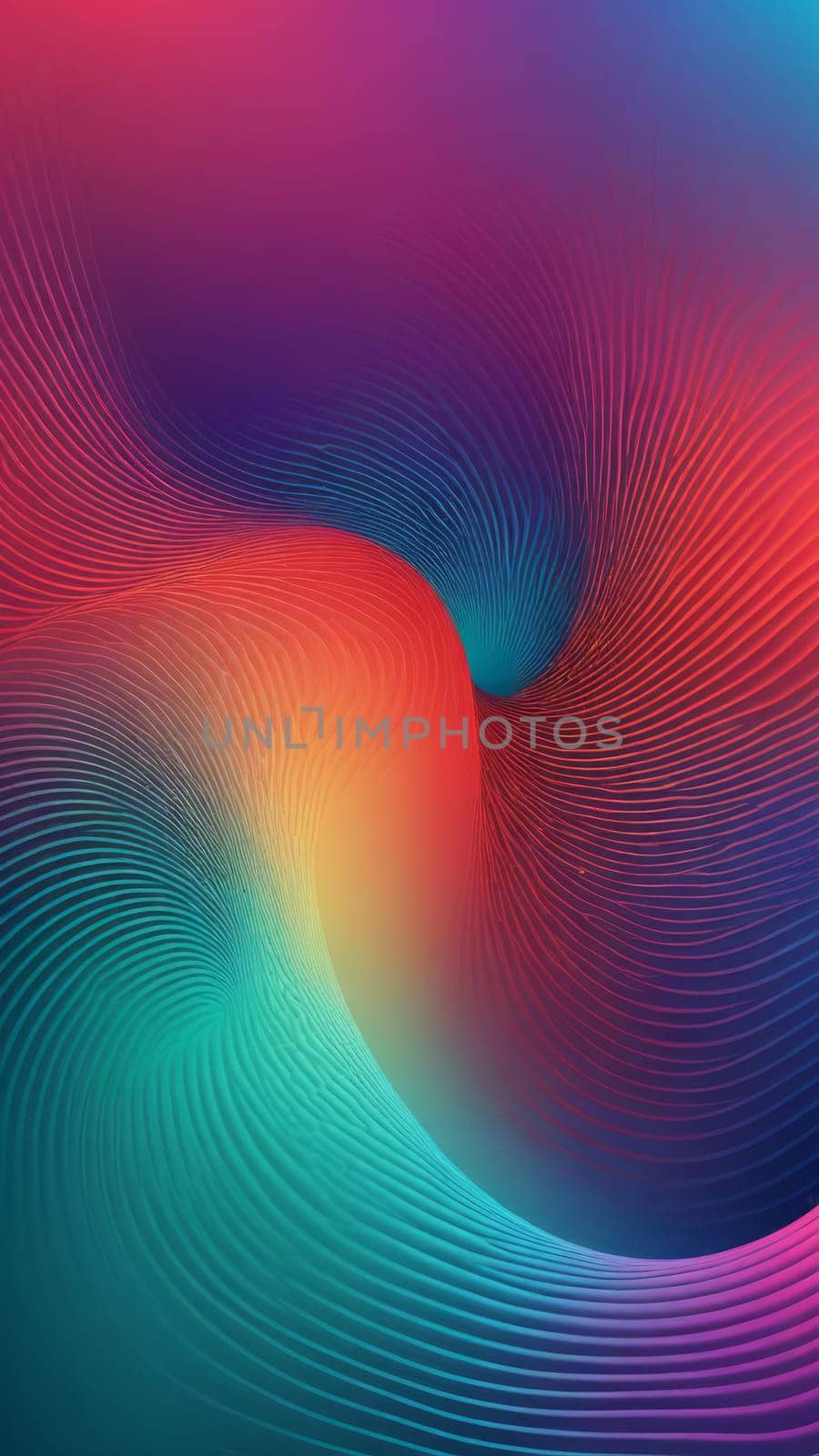 A gradient wallpaper with Guilloche shapes using aqua and mediumvioletred gradient colors. Generative AI.