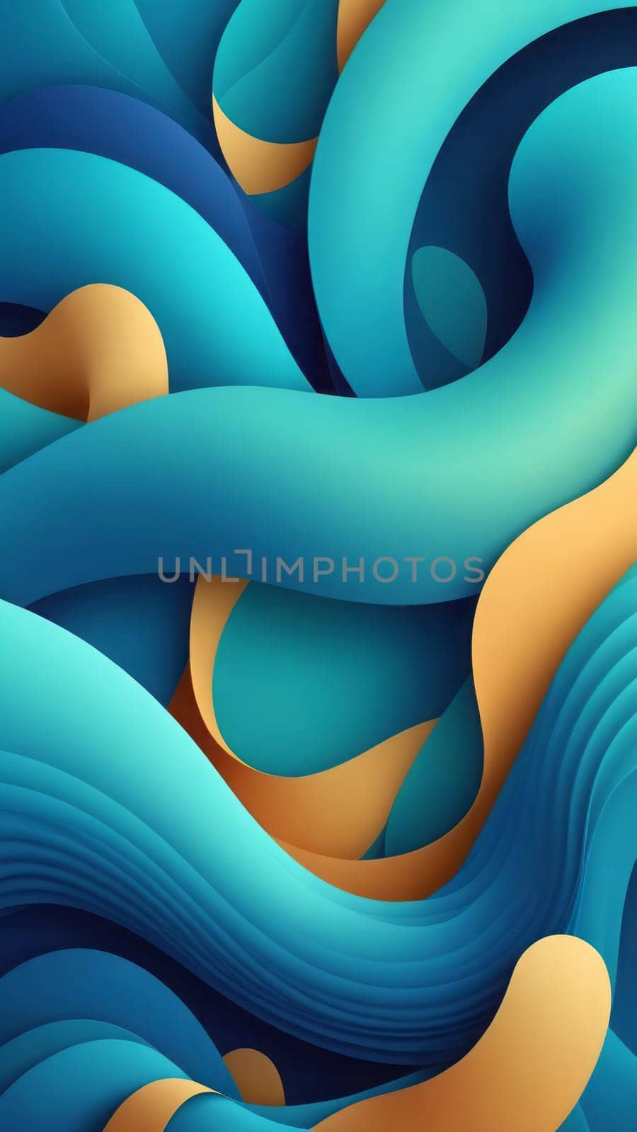 Art for inspiration from Organic shapes and aqua by nkotlyar