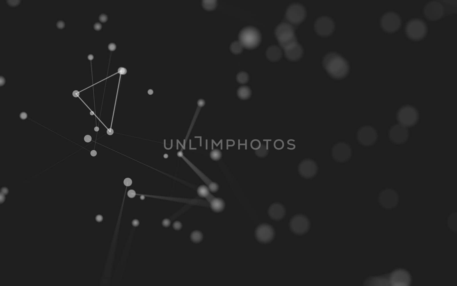 Abstract background. Molecules technology with polygonal shapes, connecting dots and lines. Connection structure. Big data visualization.  by teerawit