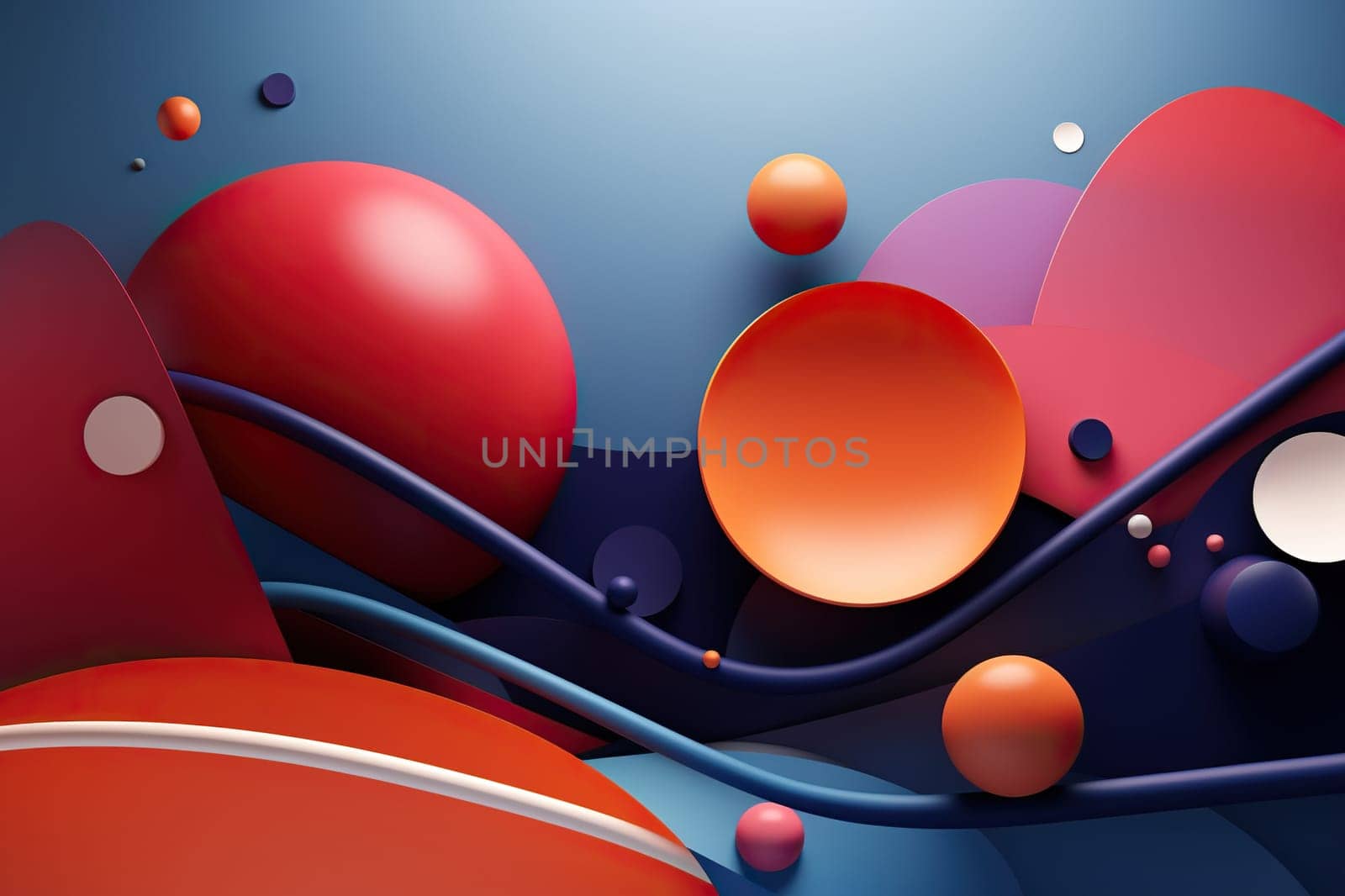 Abstract background with simple geometric 3D shapes.