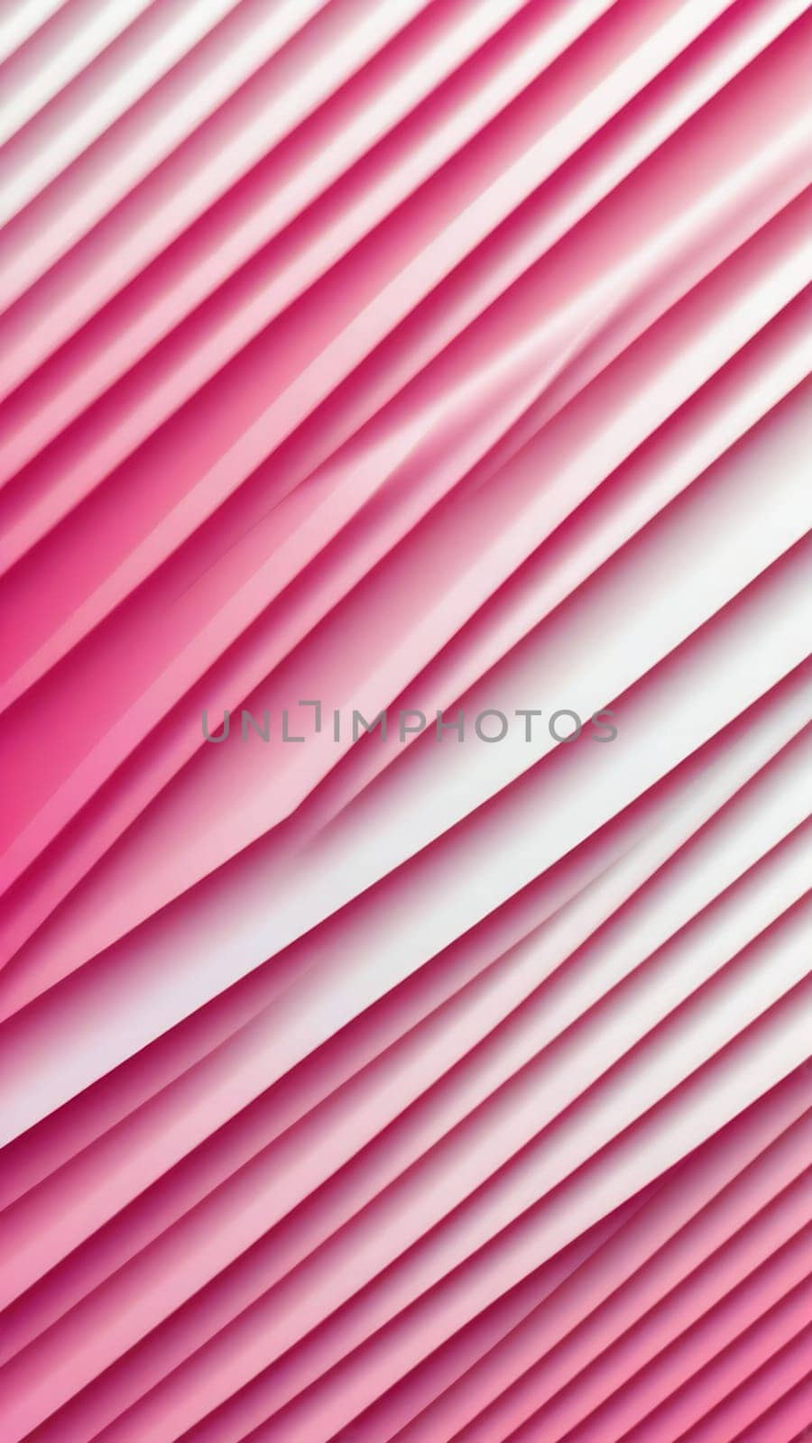 A gradient wallpaper with Corrugated shapes using white and hotpink gradient colors. Generative AI.