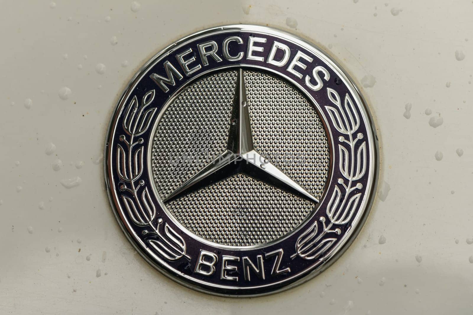 Gaziveren Cyprus - 01/02/2024: Mercedes emblem