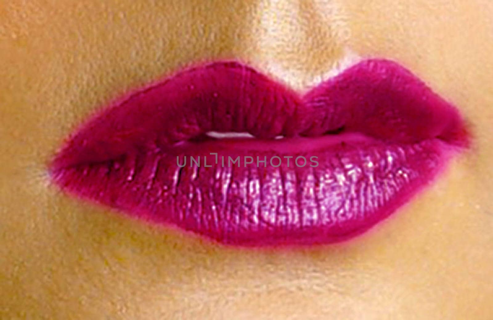 Beautiful Young Woman Healthy Lips. Female lips with vibrant lipstick color. Lip Care And Beauty for multimedia