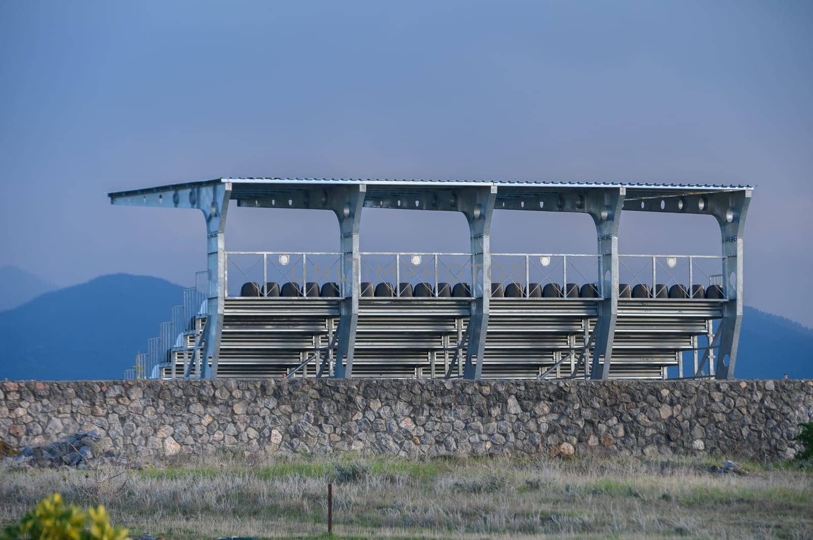 tribune at a stadium in a village in Cyprus