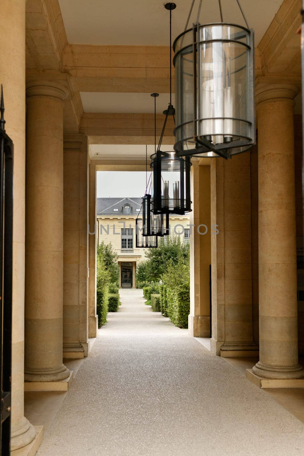 Perspective from stone columns and landers Walkway