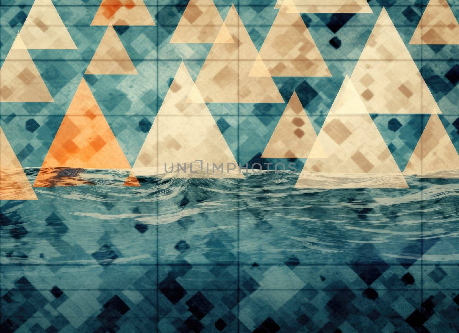 abstract ocean background with geometry shapes and water waves tide comeliness