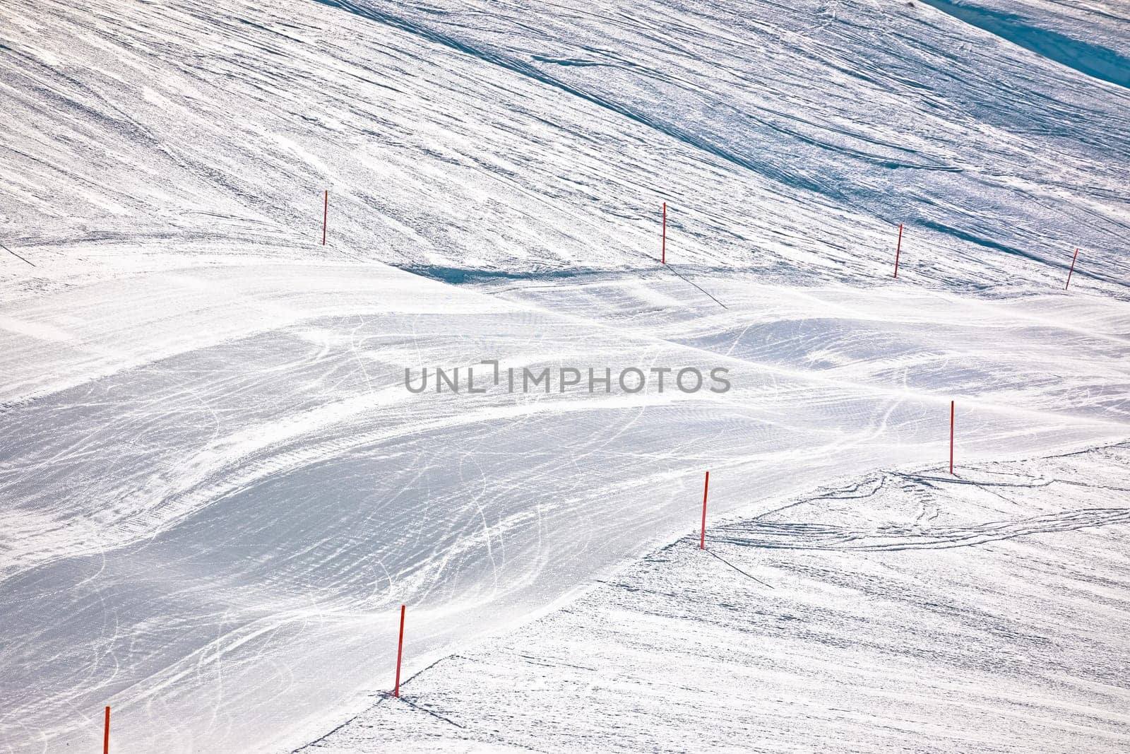 Ski slope in Zermatt ski area view by xbrchx