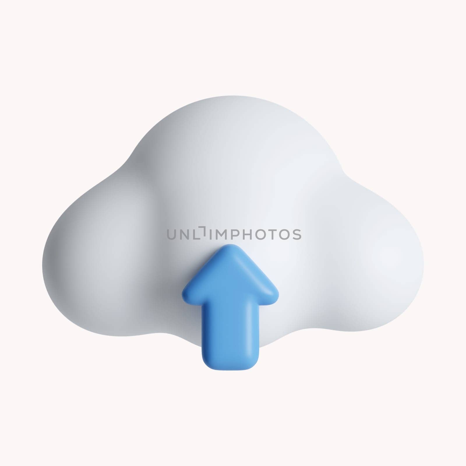 3d Cloud storage icon. Technology security. Cloud computing. icon isolated on white background. 3d rendering illustration. Clipping path..