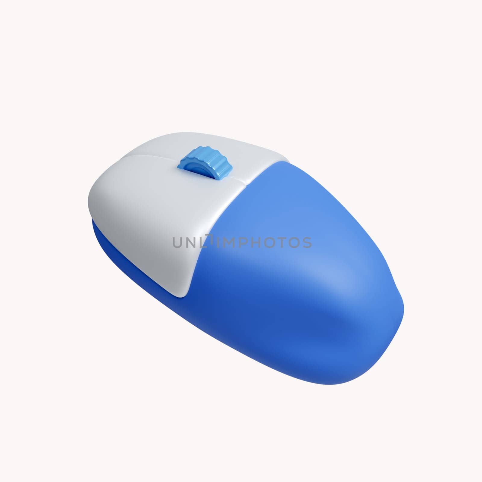 3d mouse icon. icon isolated on white background. 3d rendering illustration. Clipping path..