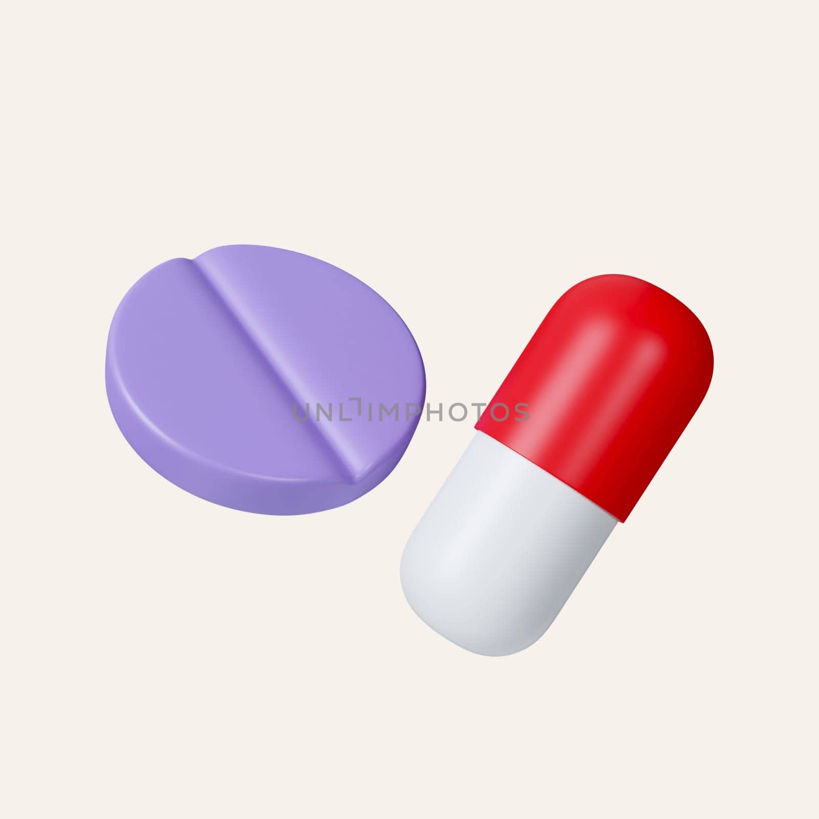 3d pills icon. Tablets, medicine concept. icon isolated on white background. 3d rendering illustration. Clipping path..
