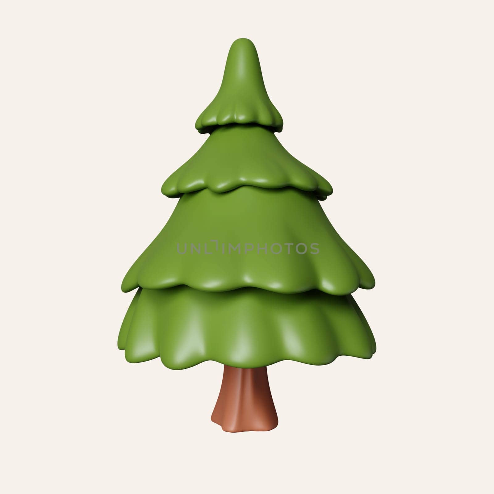 3d pine tree. elements for camping, hiking , summer camp, traveling, trip. icon isolated on white background. 3d rendering illustration. Clipping path..