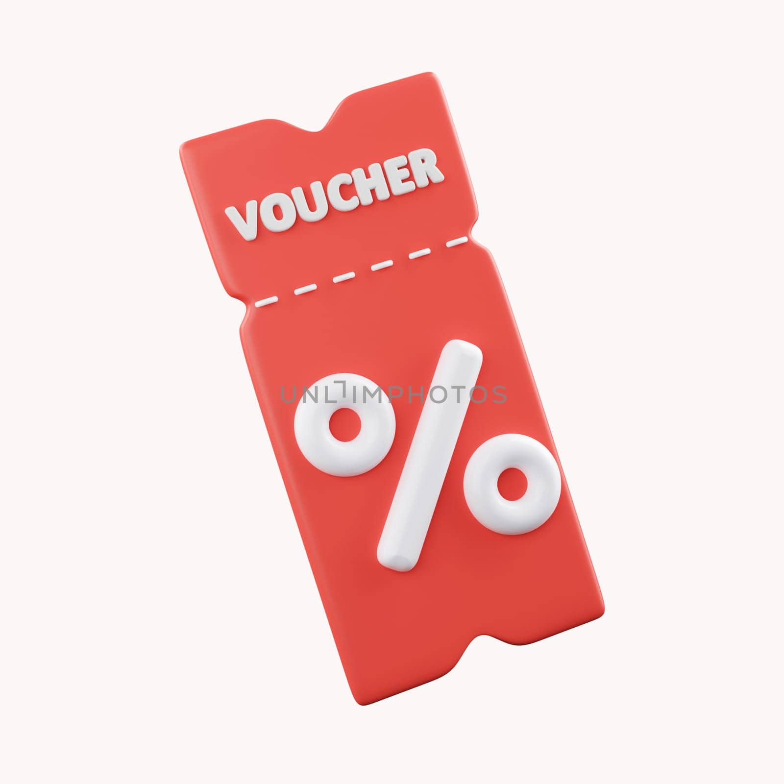 3d Promotion sale percentage discount coupons on isolate background marketing profitable shopping online concept. cashback, purchase, sell, minimal cartoon. 3d render illustration.