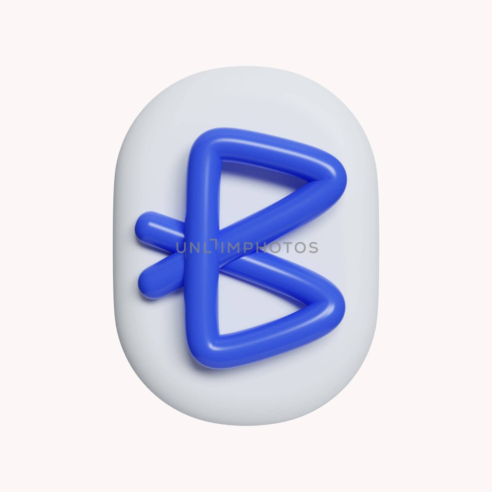 3d Bluetooth icon. Mobile network symbol. Data transfer. Report document, information and check tick icons. icon isolated on white background. 3d rendering illustration. Clipping path..