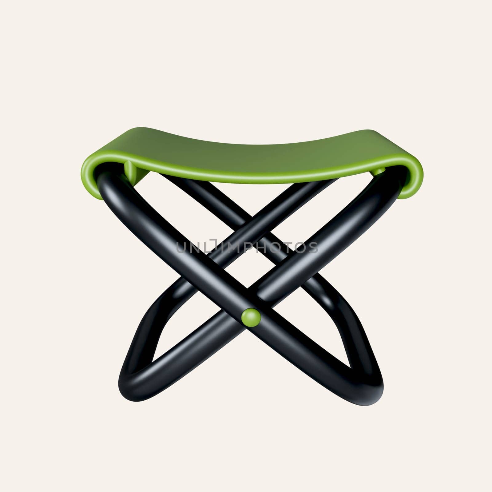 3d camping chair. elements for camping, hiking , summer camp, traveling, trip. icon isolated on white background. 3d rendering illustration. Clipping path. by meepiangraphic