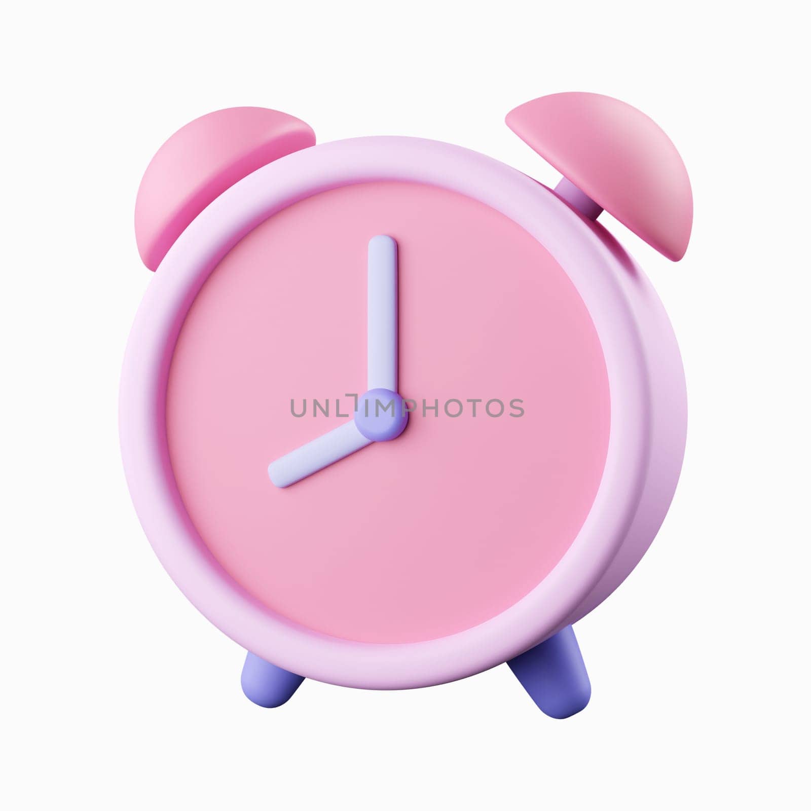 3d clock. Back to school and education concept. isolated on background, icon symbol clipping path. 3d render illustration by meepiangraphic