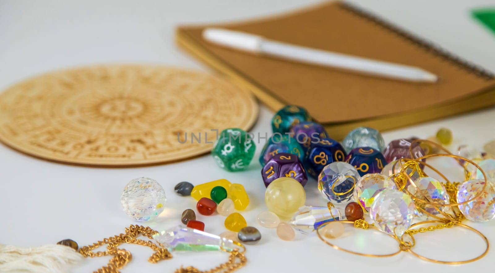 Numerology numbers on the table astrology. Selective focus. old.