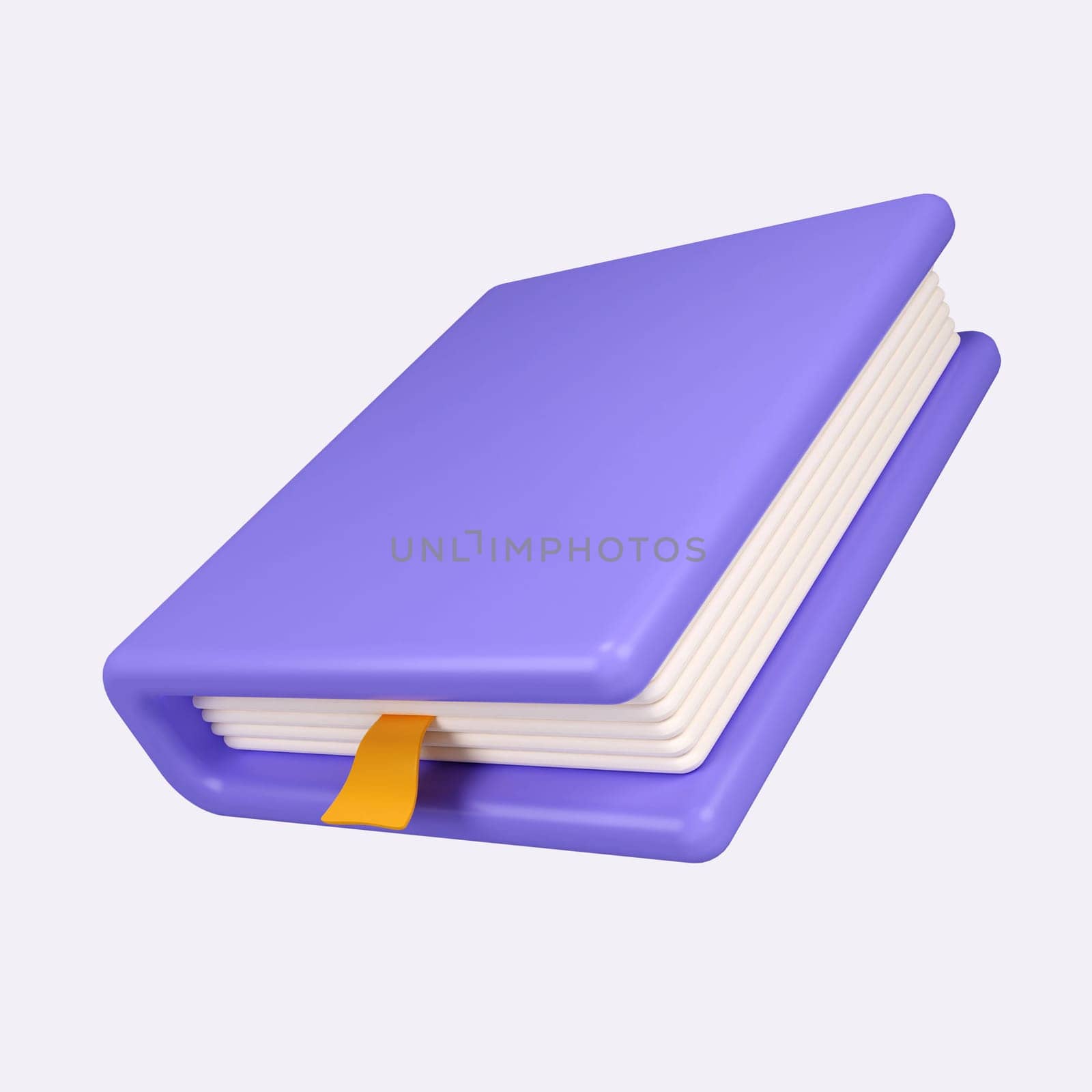 3d book. minimal school icon. isolated on background, icon symbol clipping path. 3d render illustration.