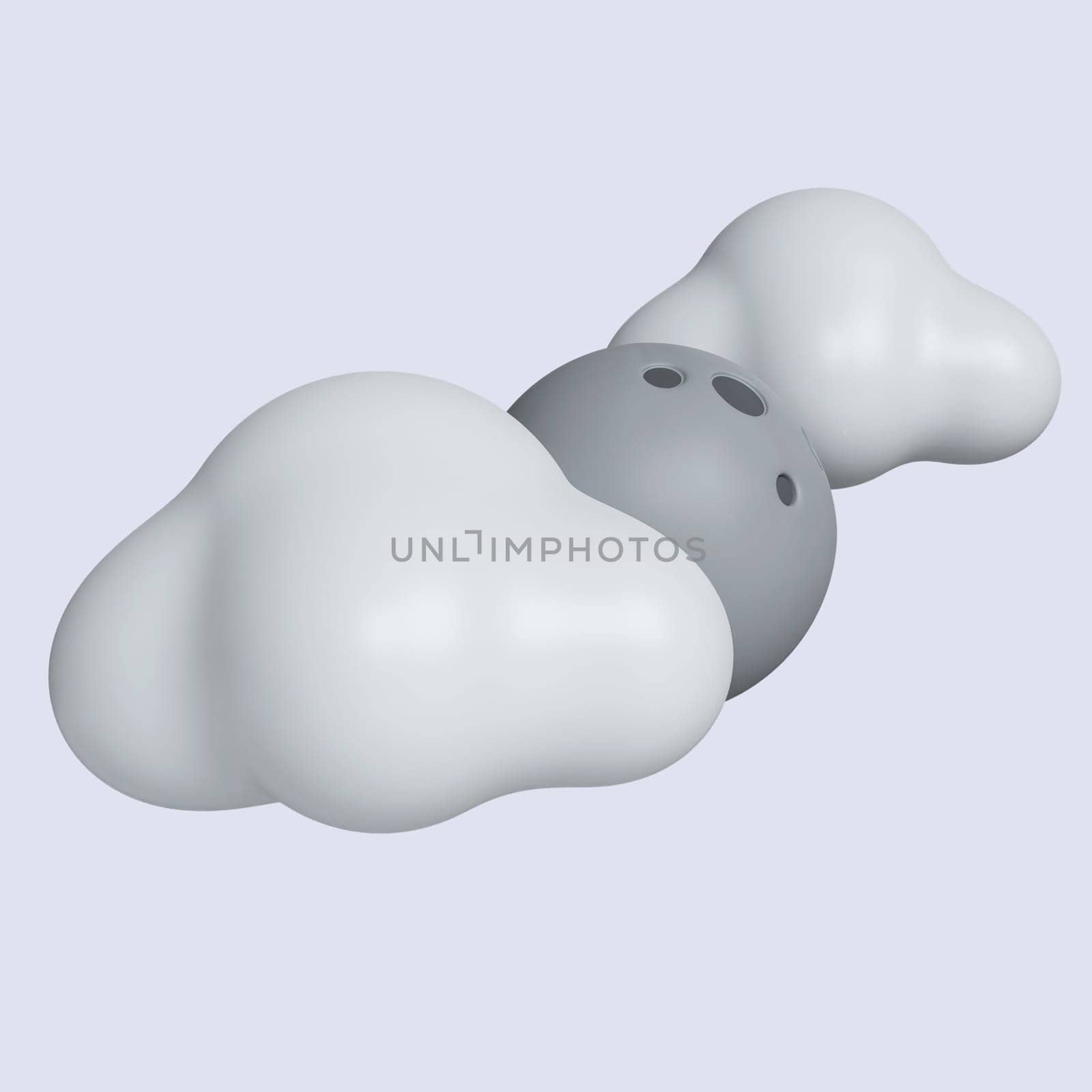 3d moon. icon isolated on gray background. 3d rendering illustration. Clipping path..