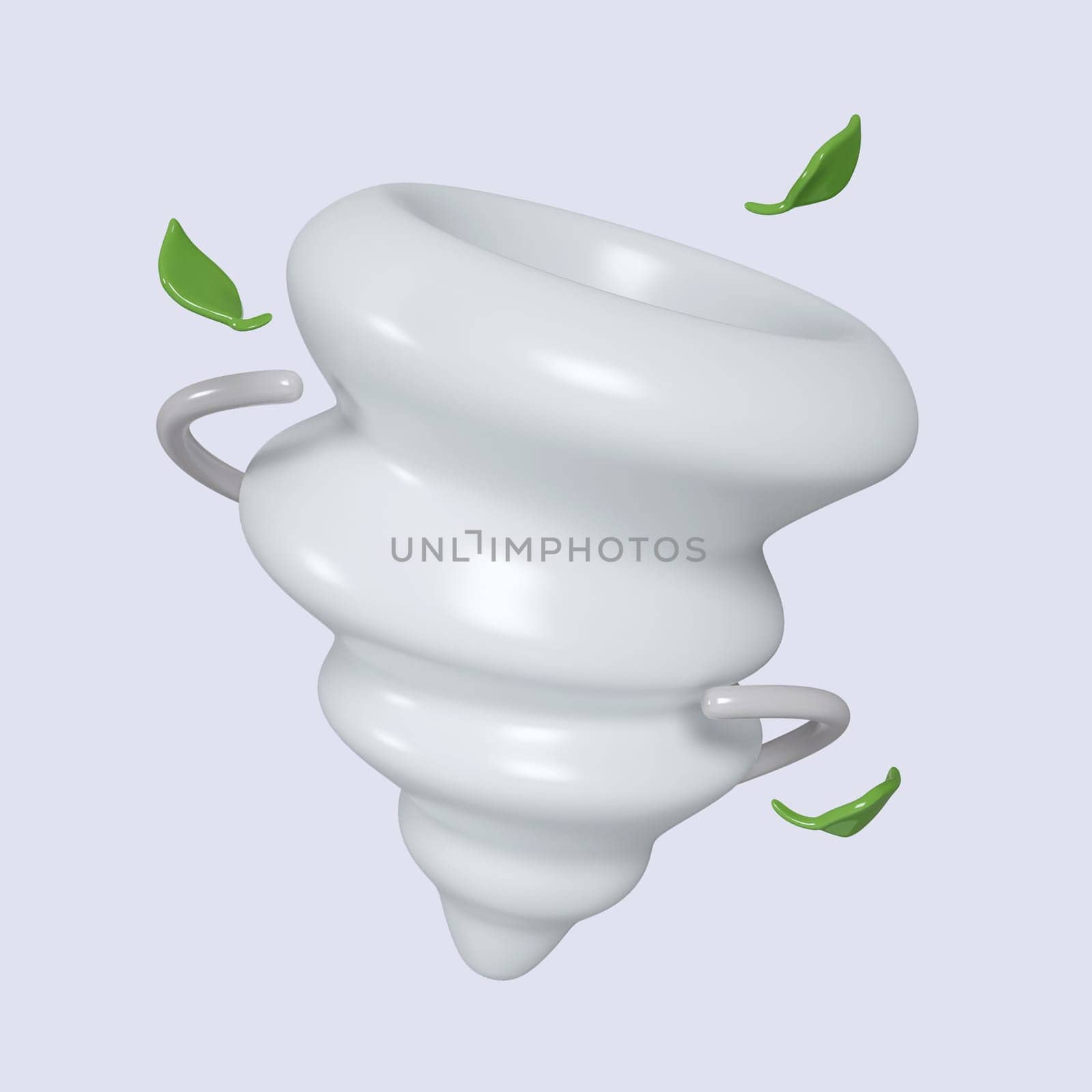 3d weather. storm wind. icon isolated on gray background. 3d rendering illustration. Clipping path..