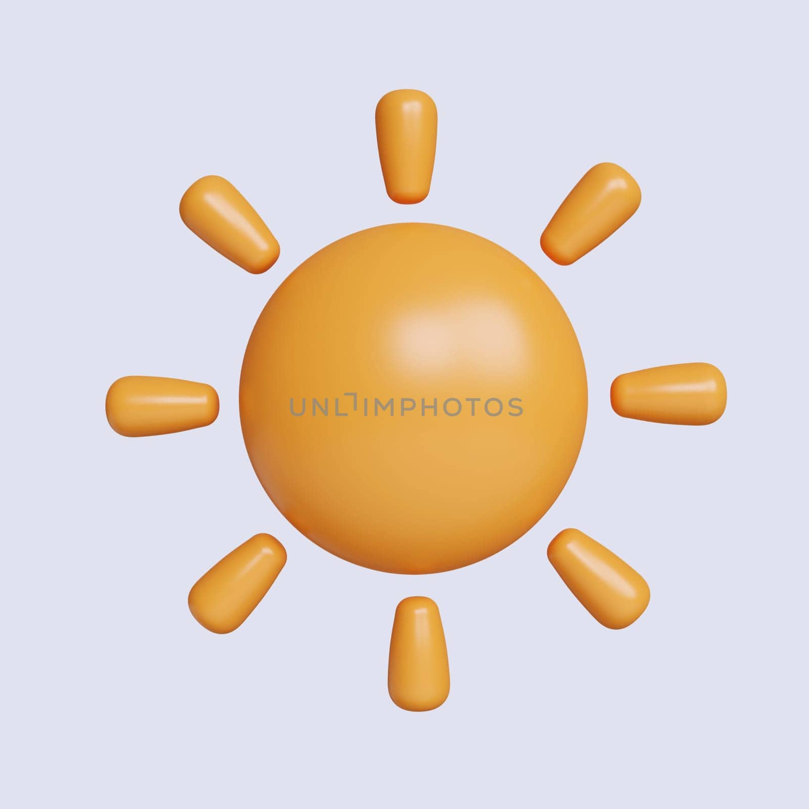 3d weather. sunny day. icon isolated on gray background. 3d rendering illustration. Clipping path..