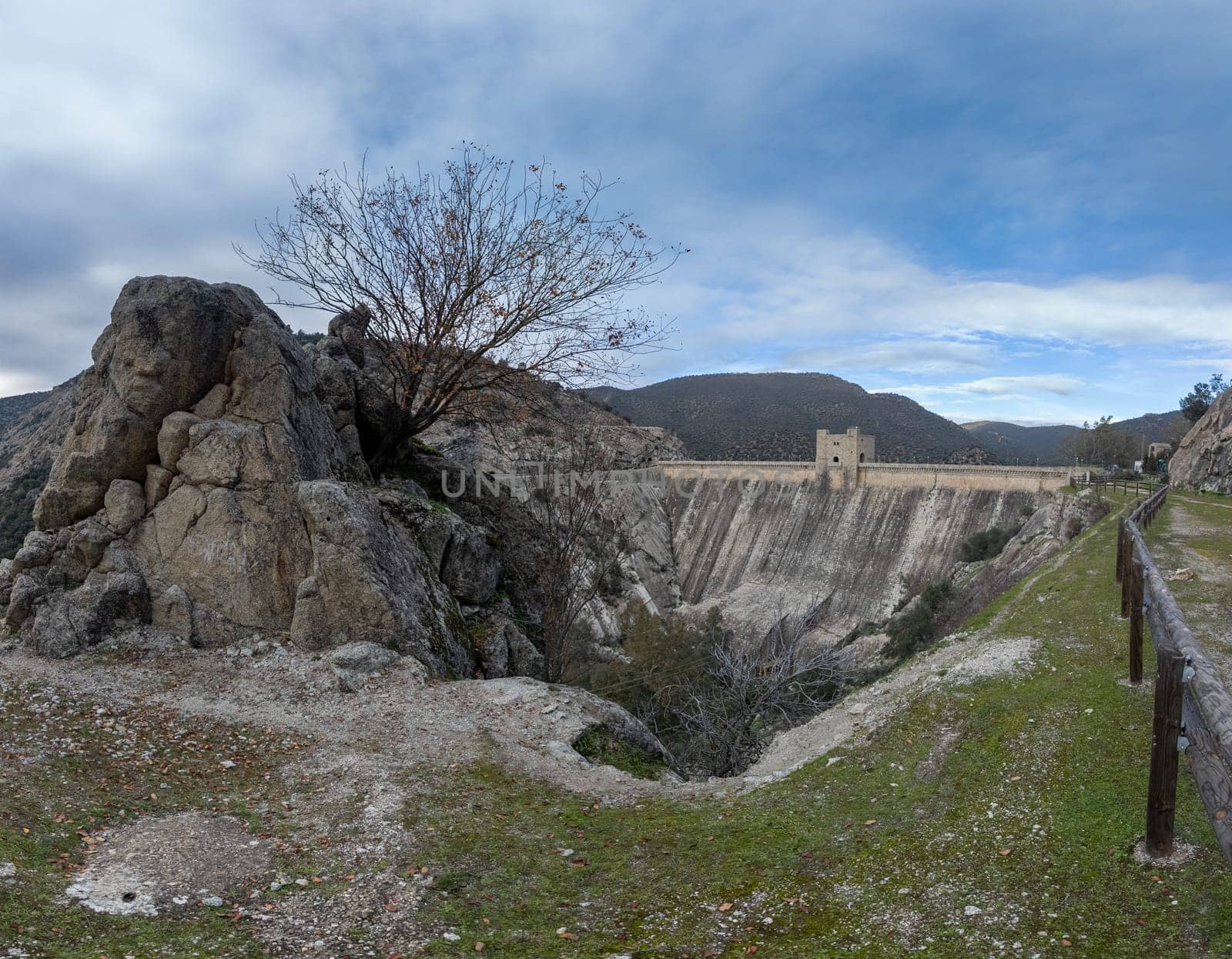 Scenic View of an Ancient Dam in Remote Countryside by FerradalFCG